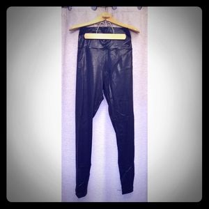 High waisted leggings with sheen